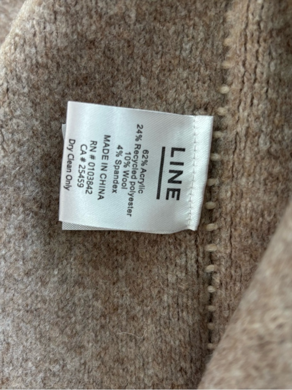 NWOT Neutral Beige Fringe Scarf Cardigan - Picture 6 of 7